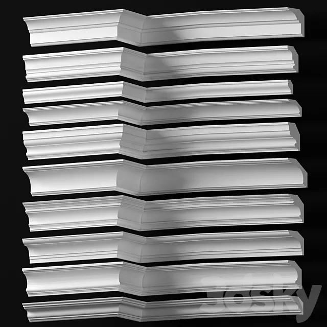 Collection of Cornices – Dikart p.6 3D Model Collection of Cornices – Dikart p.6 3D Model