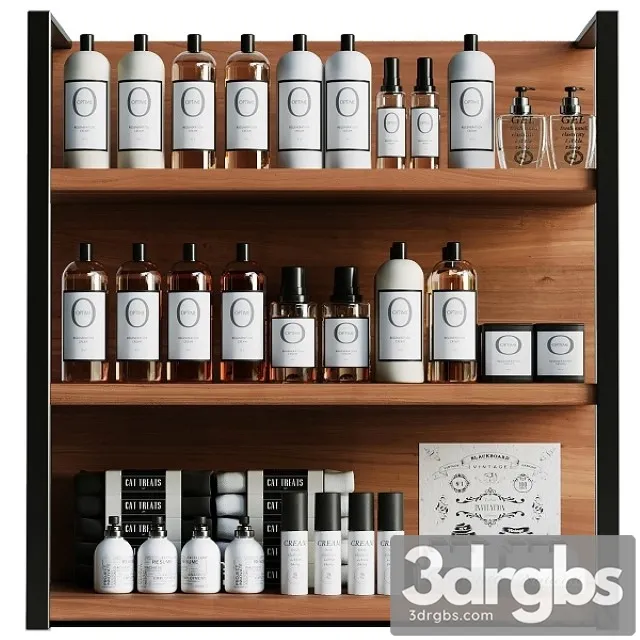 Collection of Cosmetics for Beauty Salons or Bathroom 3D Model Download