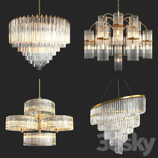 Collection of Crystal Chandelier_2 3DModel