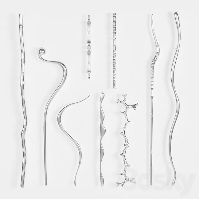 Collection of door knobs Philip Watts 3D Model Collection of door knobs Philip Watts 3D Model