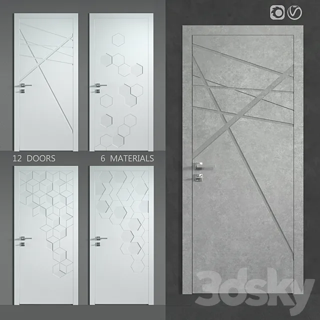Collection of doors DORIAN COLORE 3D Model