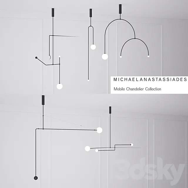 Collection of fixtures Mobile Chandelier Cillection 3D Model Collection of fixtures Mobile Chandelier Cillection 3D Model