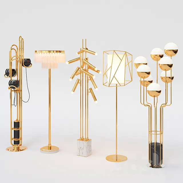 Collection of Floor Lamps 3DModel