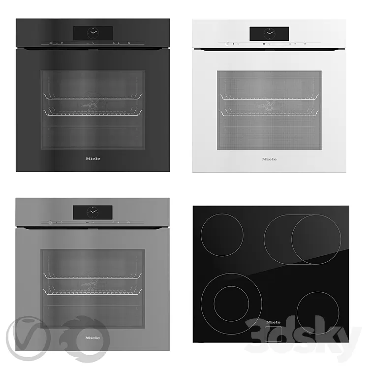 Collection of household appliances MIELE 02 3D Model Collection of household appliances MIELE 02 3D Model