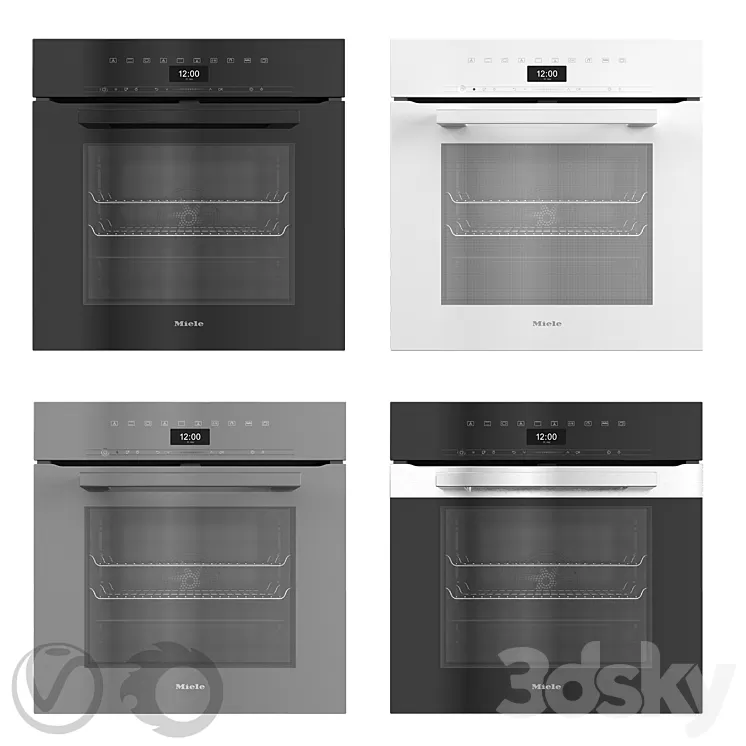 Collection of household appliances MIELE 17 3D Model Collection of household appliances MIELE 17 3D Model