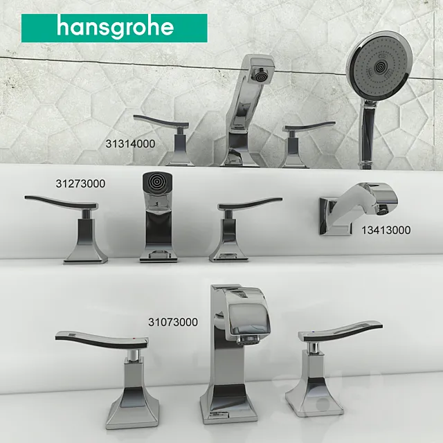 Collection of mixers Metris Classic by Hansgrohe. Part 2 3DModel