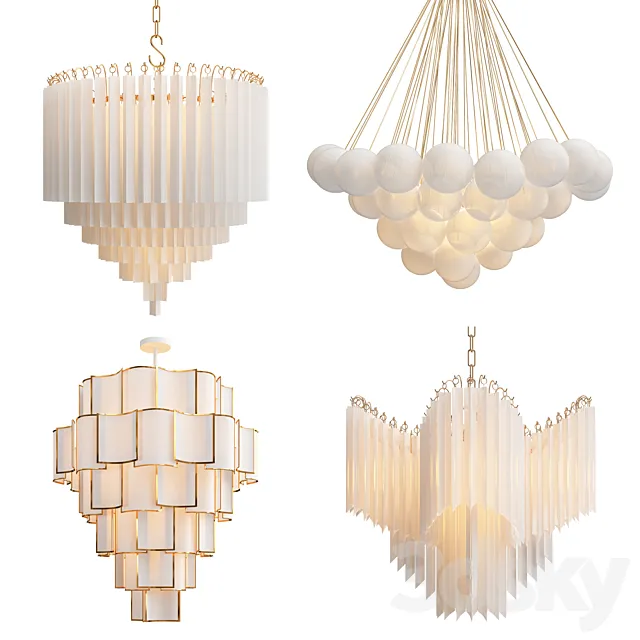 Collection of modern chandelier 3DModel Collection of modern chandelier 3DModel