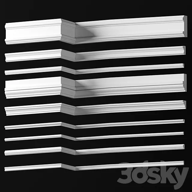 Collection of Moldings – Dikart p.11 3D Model Collection of Moldings – Dikart p.11 3D Model