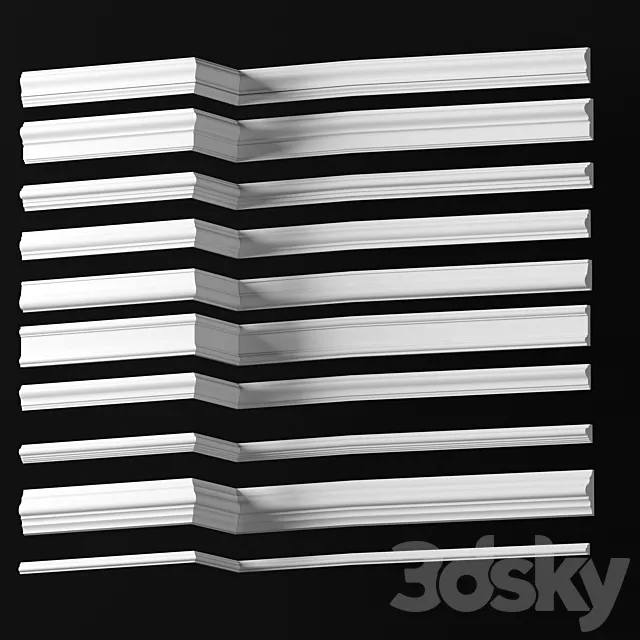 Collection of Moldings – Dikart p.9 3D Model Collection of Moldings – Dikart p.9 3D Model