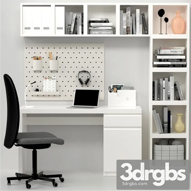 Collection Of Office Furniture Table With Chair and Stationery 6 3D Model Download Collection Of Office Furniture Table With Chair and Stationery 6 3D Model Download