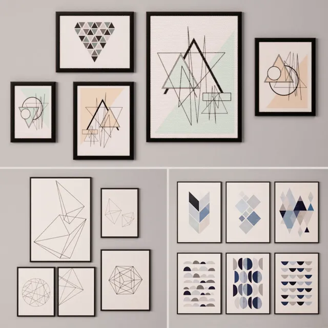 Collection of paintings-12 3D Model Collection of paintings-12 3D Model