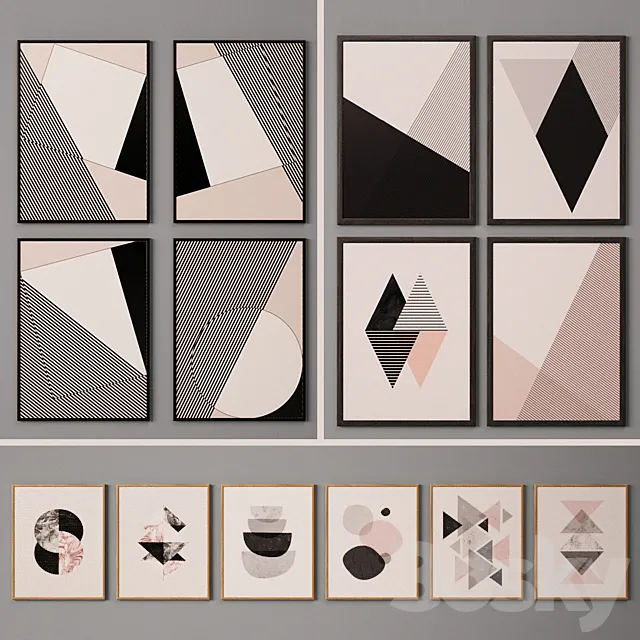 Collection of paintings-24 3D Model Collection of paintings-24 3D Model