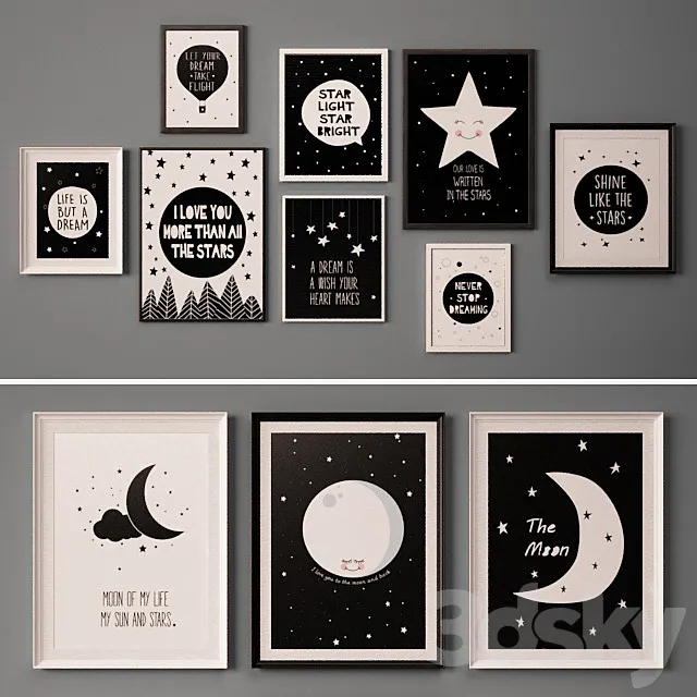 Collection of paintings-29 3D Model Collection of paintings-29 3D Model