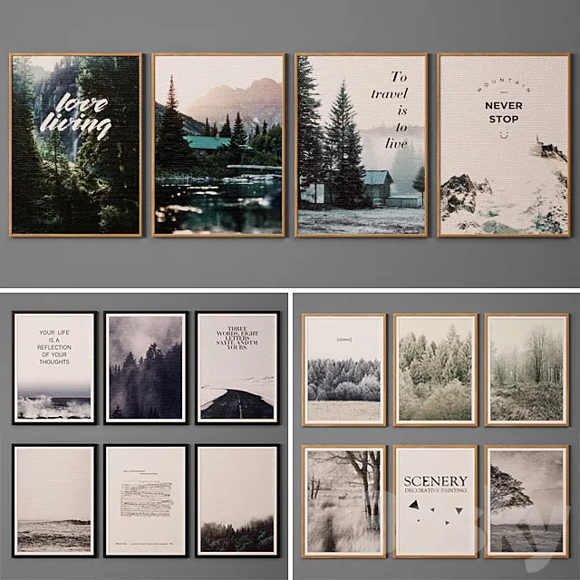 Collection of paintings-39 3D Model Collection of paintings-39 3D Model