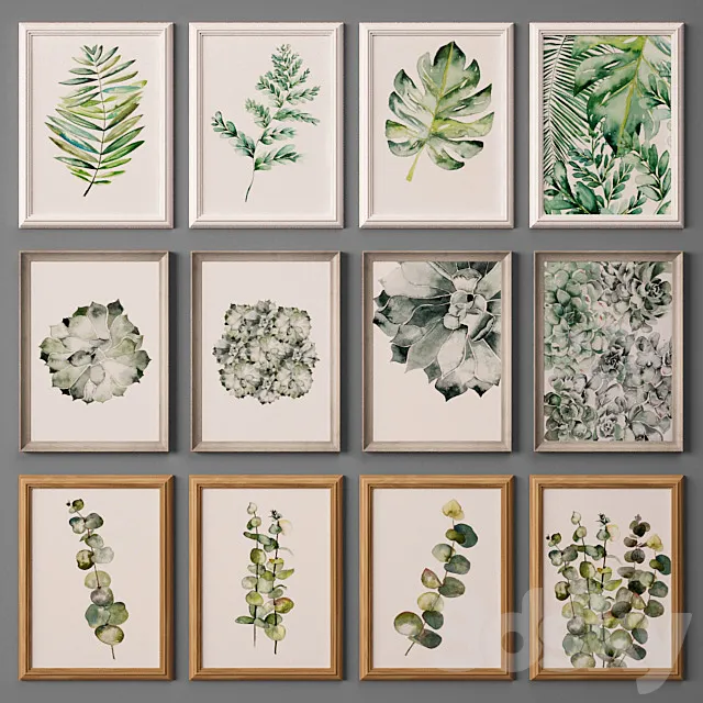 Collection of paintings-72 3D Model Collection of paintings-72 3D Model