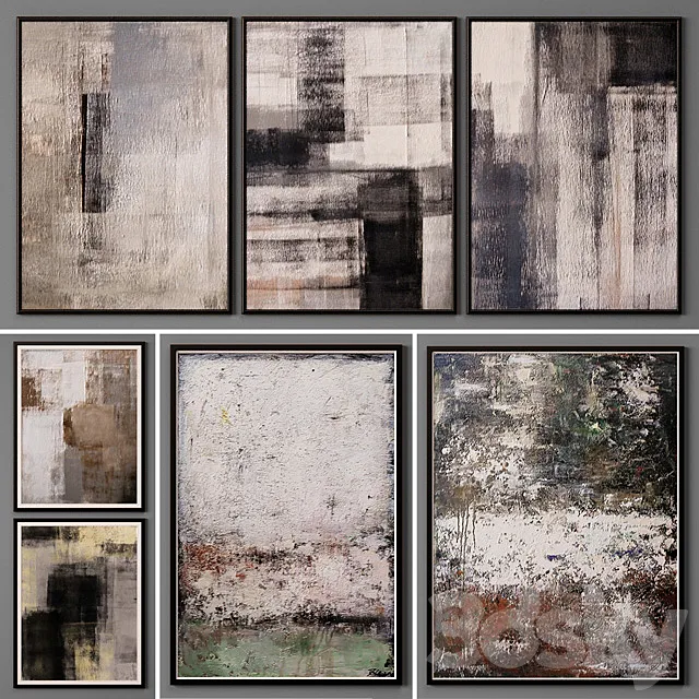 Collection of paintings-90 3D Model Collection of paintings-90 3D Model