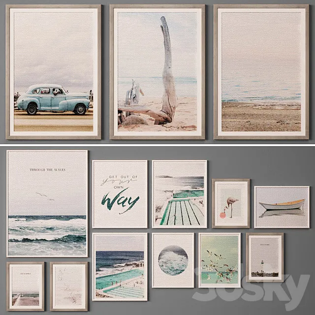 Collection of paintings-93 3D Model Collection of paintings-93 3D Model