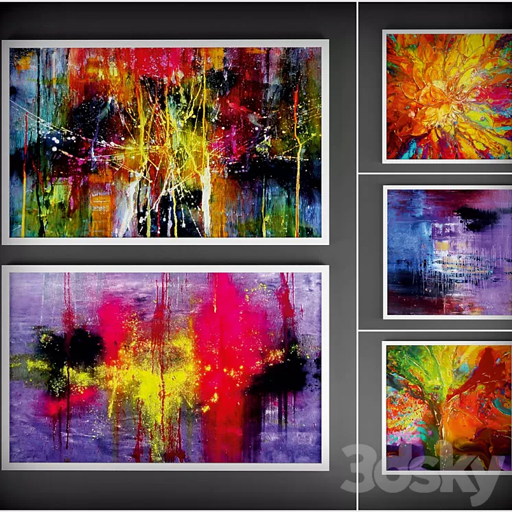 Collection of paintings "Abstract" 2 3D Model