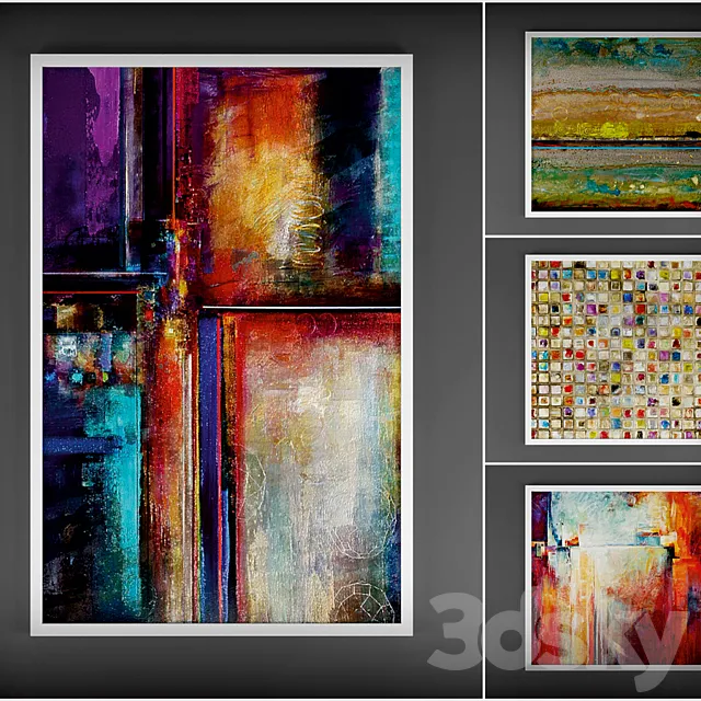 Collection of paintings “Abstract” 3DModel
