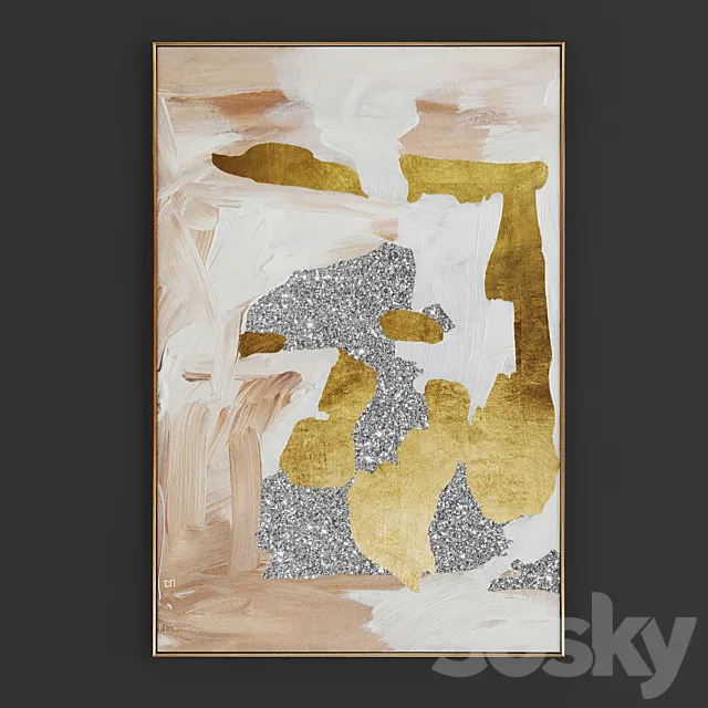 Collection of paintings N169 3D Model