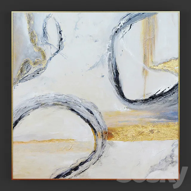 Collection of paintings N224 3D Model