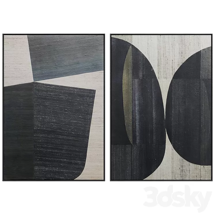 Collection of paintings x + l 3D Model