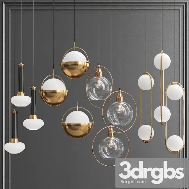 Collection of pendant lights 3D Model Download Collection of pendant lights 3D Model Download