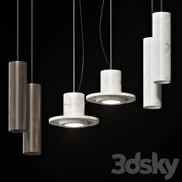 Collection of pendant lights Lampatron # 4 3D Model Collection of pendant lights Lampatron # 4 3D Model