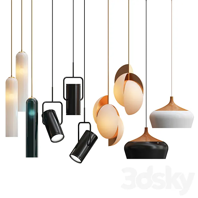 Collection of Pendant Lights_11 3D Model