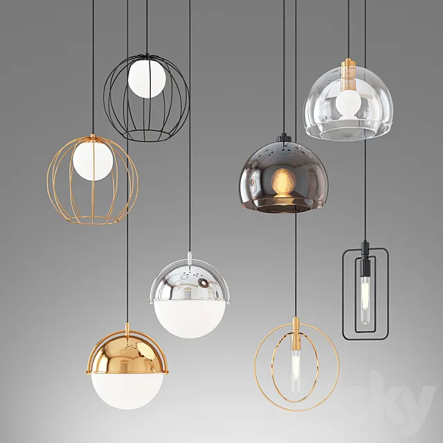 Collection of Pendants 3DModel
