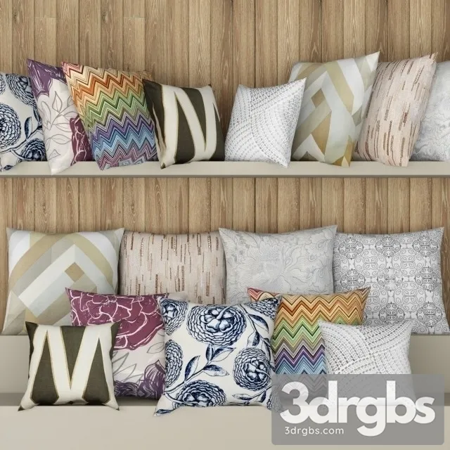 Collection Of Pillows 02 3D Model Download Collection Of Pillows 02 3D Model Download