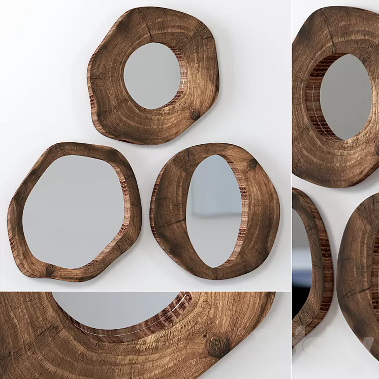 Collection of slab mirrors. 3D Model