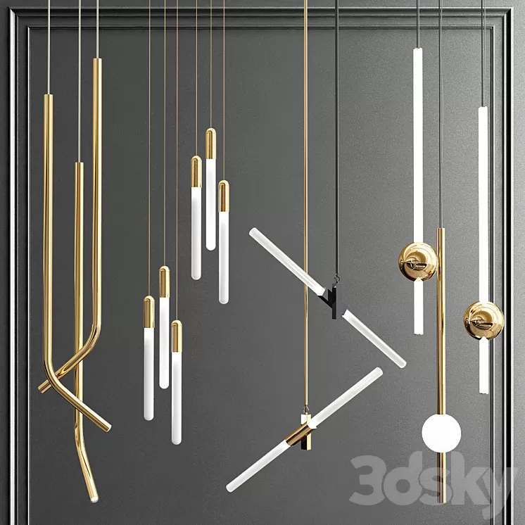 Collection ofminimalist pendants 3D Model Collection ofminimalist pendants 3D Model