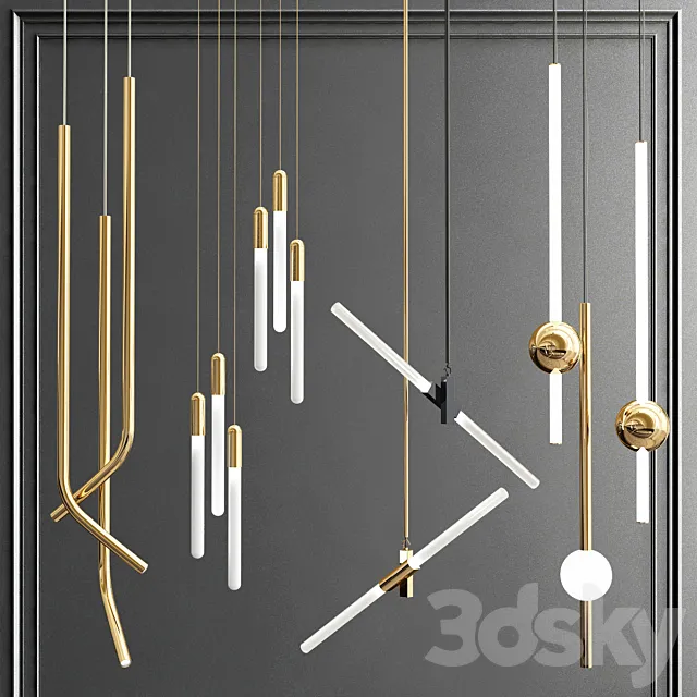 Collection ofminimalist pendants 3DModel