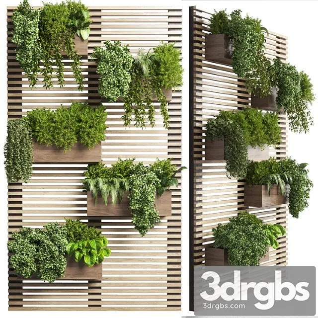 Collection outdoor plant stand wall wood vase 01 Collection outdoor plant stand wall wood vase 01