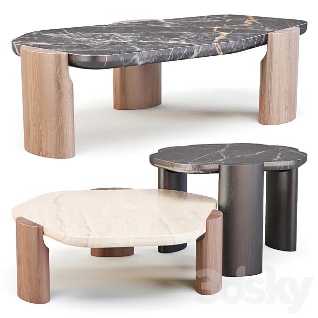 Collection Particuliere: LOB Low – Coffee and Side Tables 3D Model