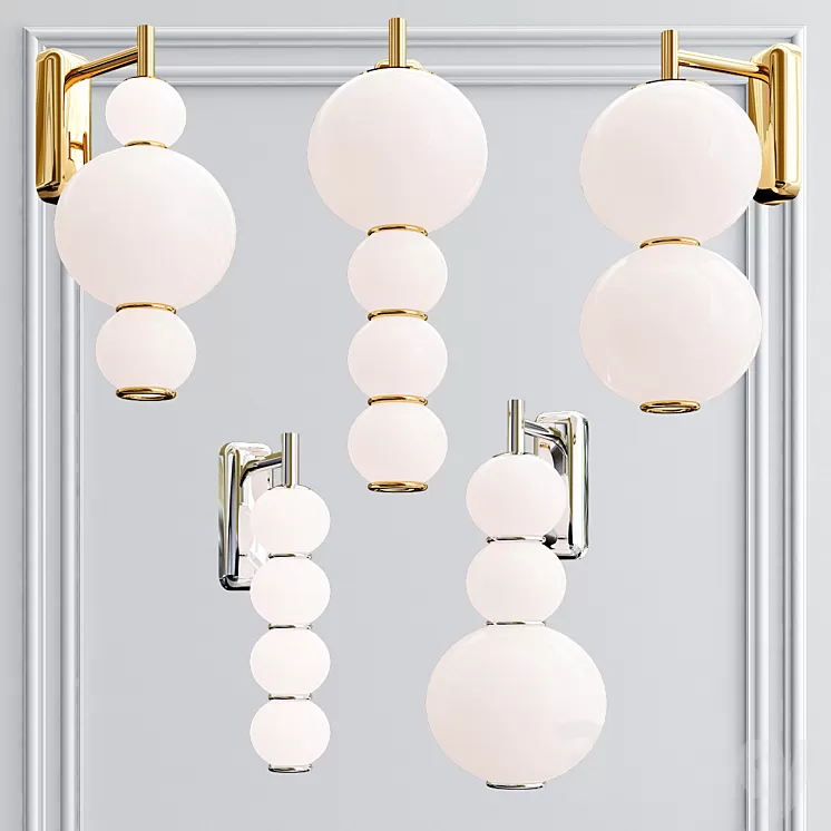 Collection pearls wall lamp 3D Model Collection pearls wall lamp 3D Model