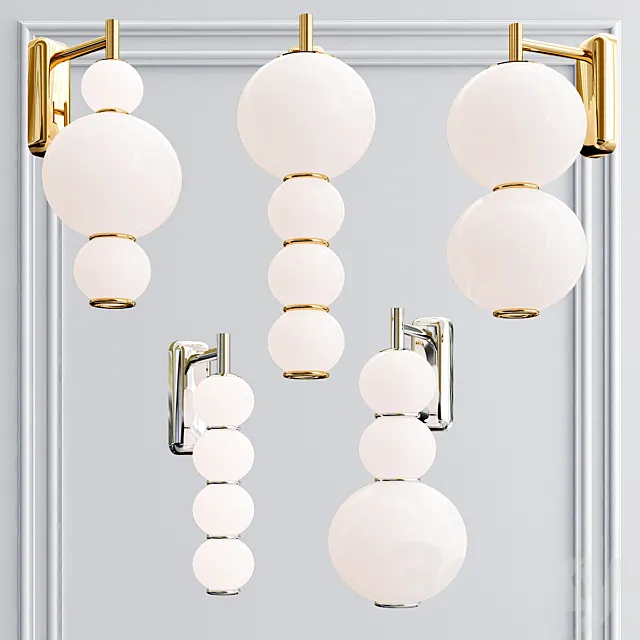 Collection pearls wall lamp 3DModel Collection pearls wall lamp 3DModel