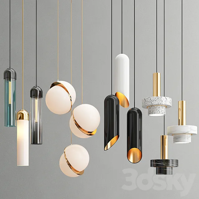 Collection pendants new 3D Model Collection pendants new 3D Model