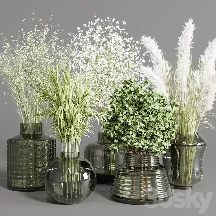 collection Plants Bouquet Indoor glass vase 3D Model Free Download collection Plants Bouquet Indoor glass vase 3D Model Free Download