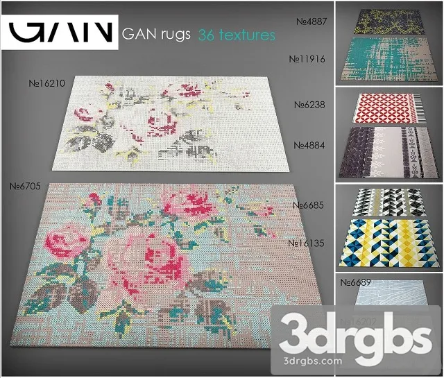 Collection Rugs Gan 3D Model Download