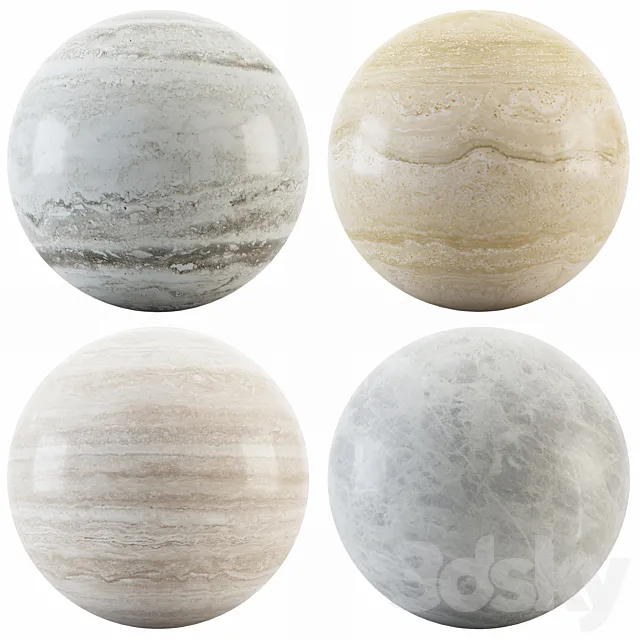 Collection Travertine 02 3D Model