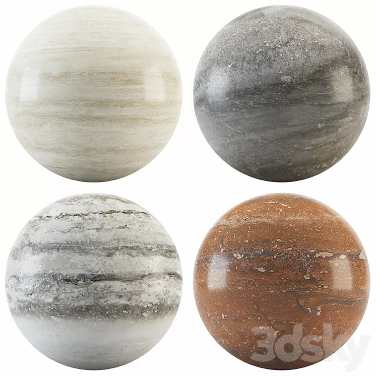 Collection Travertine 03 3D Model