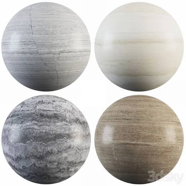 Collection Travertine 04 3D Model