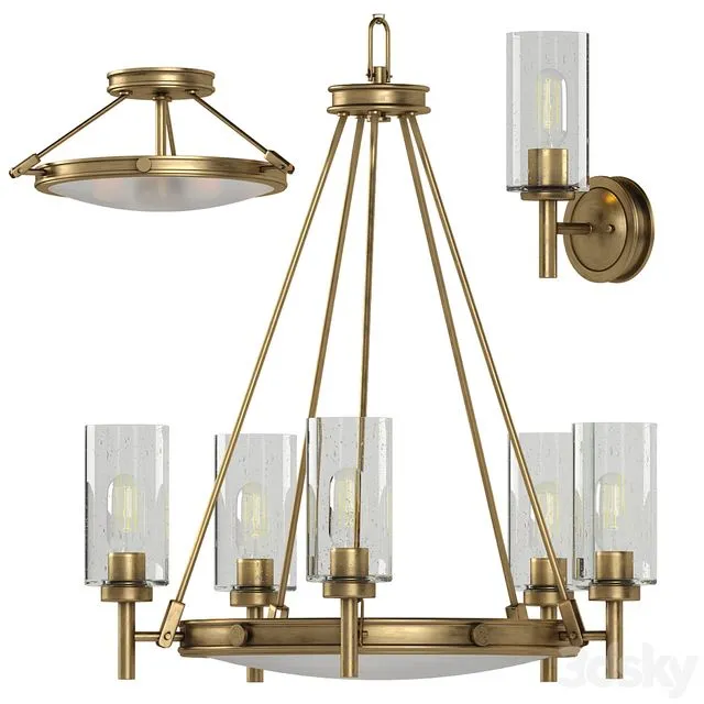 Collier Elstead lamp set 3D Model