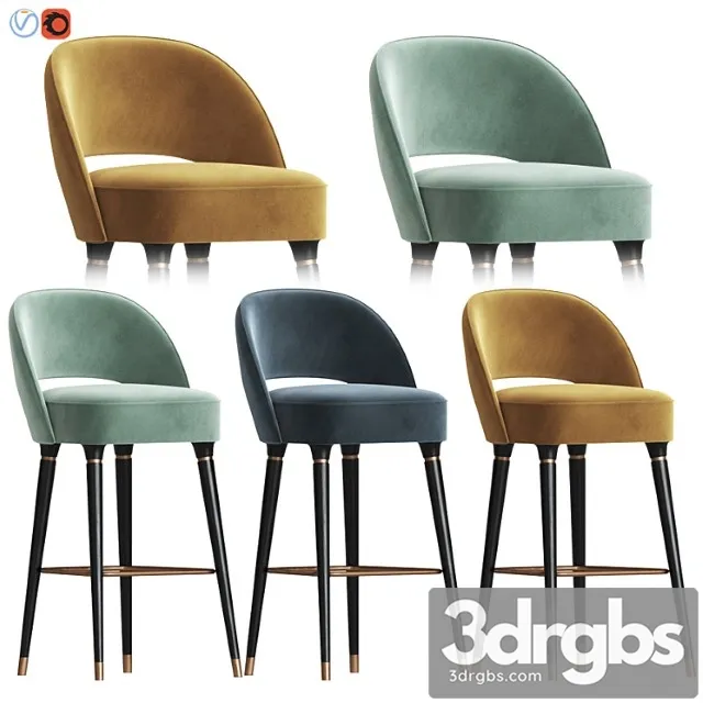 Collins bar chair essential home 2 3D Model Download Collins bar chair essential home 2 3D Model Download