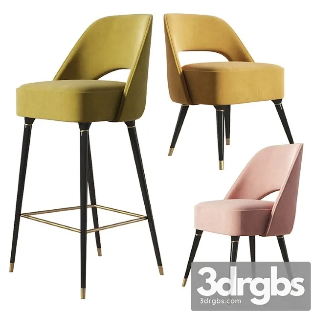 Collins chair & barstool set essentialhome 2 3D Model Download Collins chair & barstool set essentialhome 2 3D Model Download