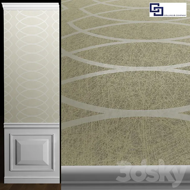 Collins & Company Panache wallpaper 3D Model Collins & Company Panache wallpaper 3D Model