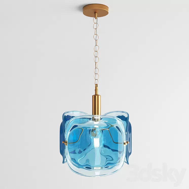 Colored glass pendant lamp Lampatron TRINO 3D Model Colored glass pendant lamp Lampatron TRINO 3D Model