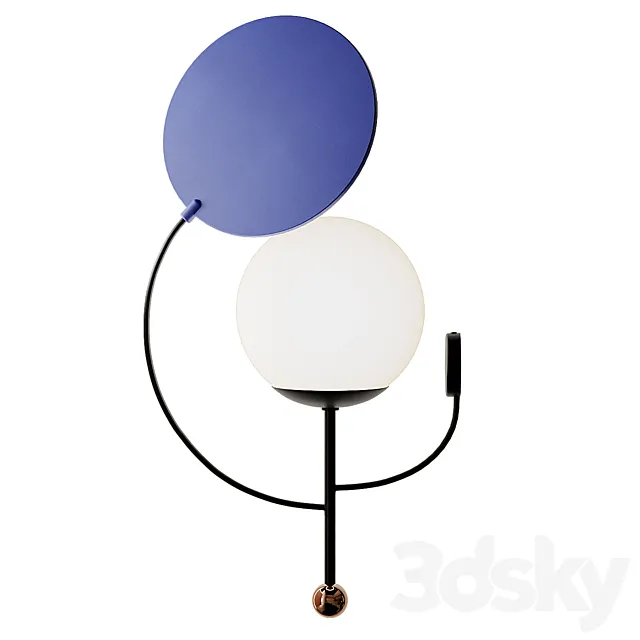 Colorful Wall Lamp by Thomas Dariel 3DModel Colorful Wall Lamp by Thomas Dariel 3DModel